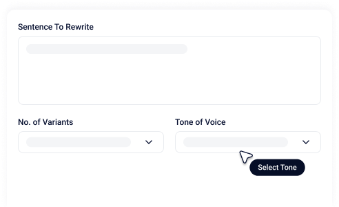 Sentence Rewriter tool interface illustration